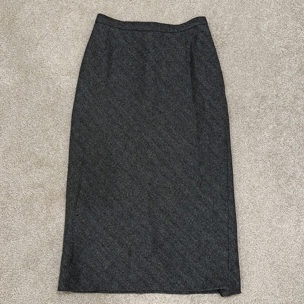 Vintage Dolce & Gabbana black gray wool skirt (sz 42)